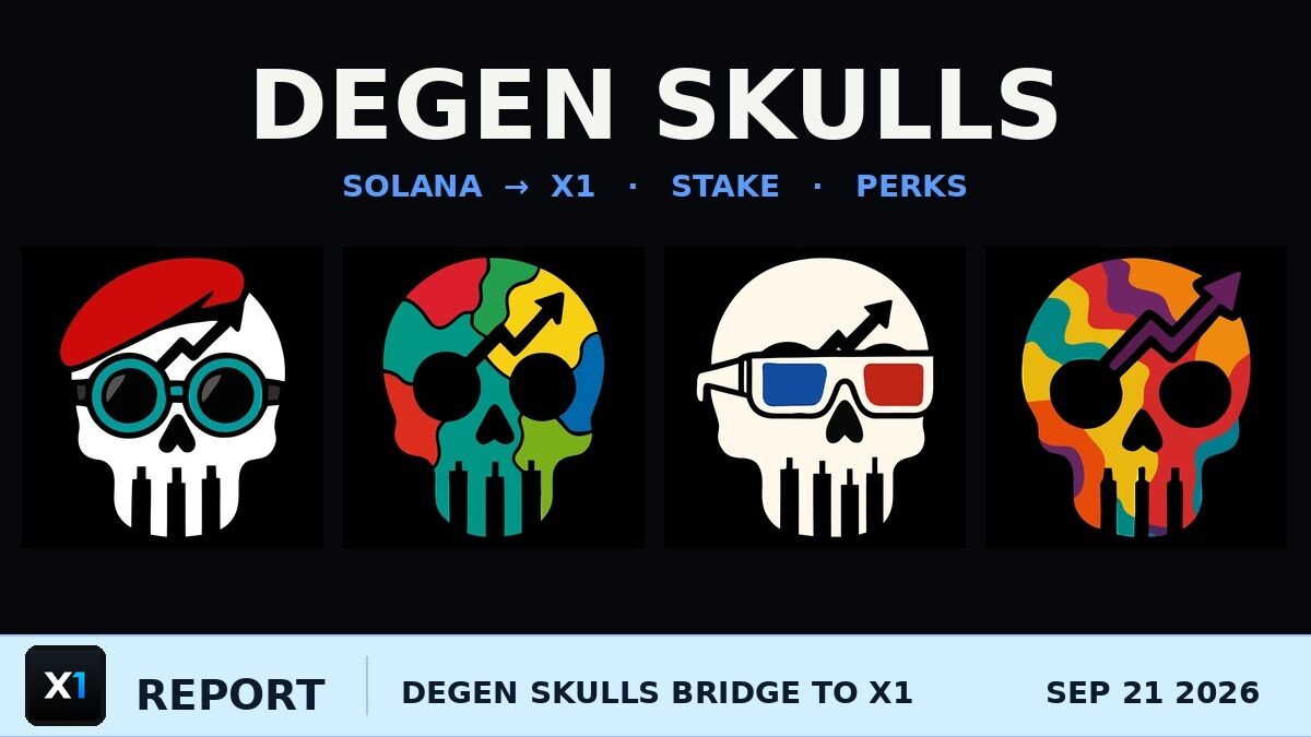 Degen Skulls: The Solana NFT That Became X1's Membership Card