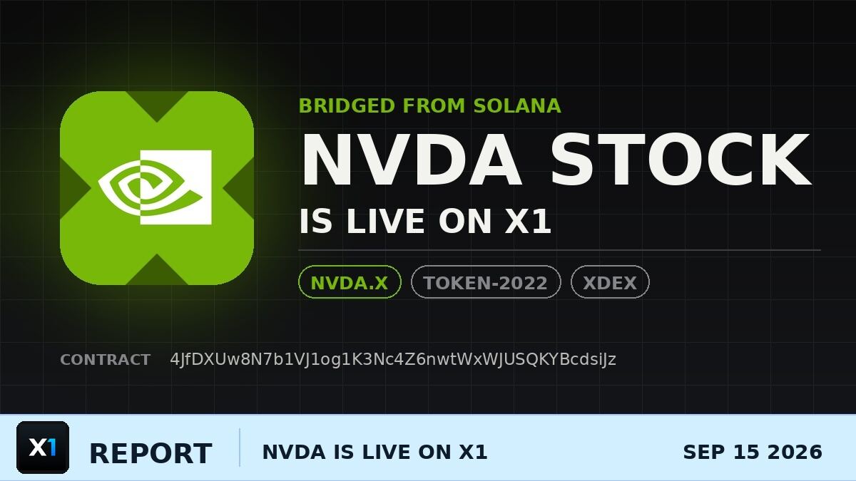 NVDA Stock Is Live on X1 — and Seven More Tickers Are Already Minted and Waiting