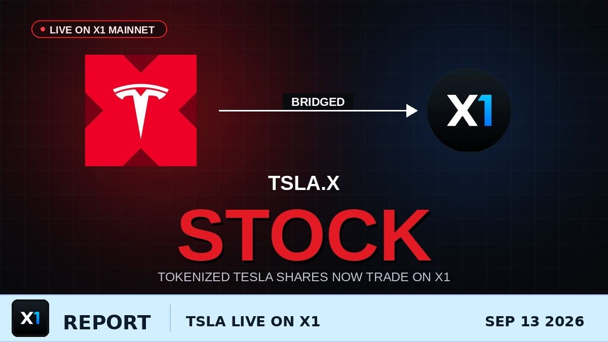 Tesla Stock Is Live on X1: Jack Levin Bridges xStocks From Solana and Says X1 May Be First