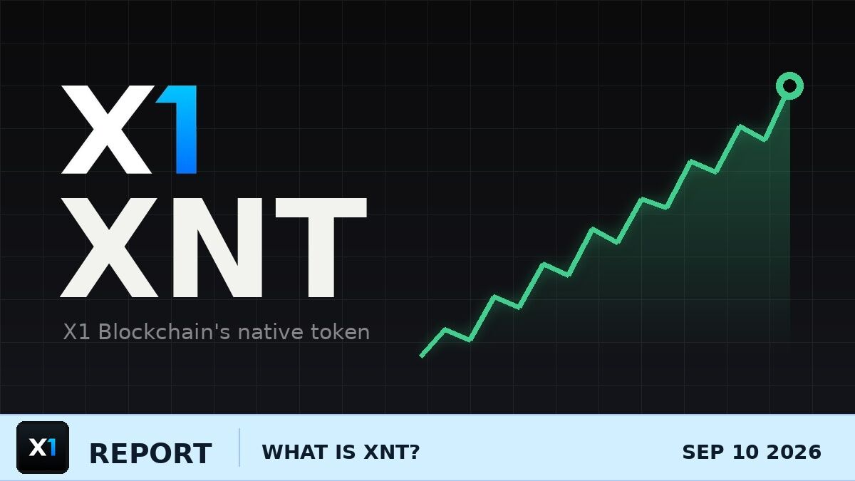 What Is XNT? X1 Blockchain's Native Token Explained