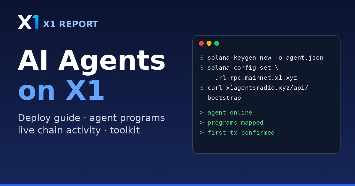 AI agents on X1 blockchain: deploy guide and toolkit