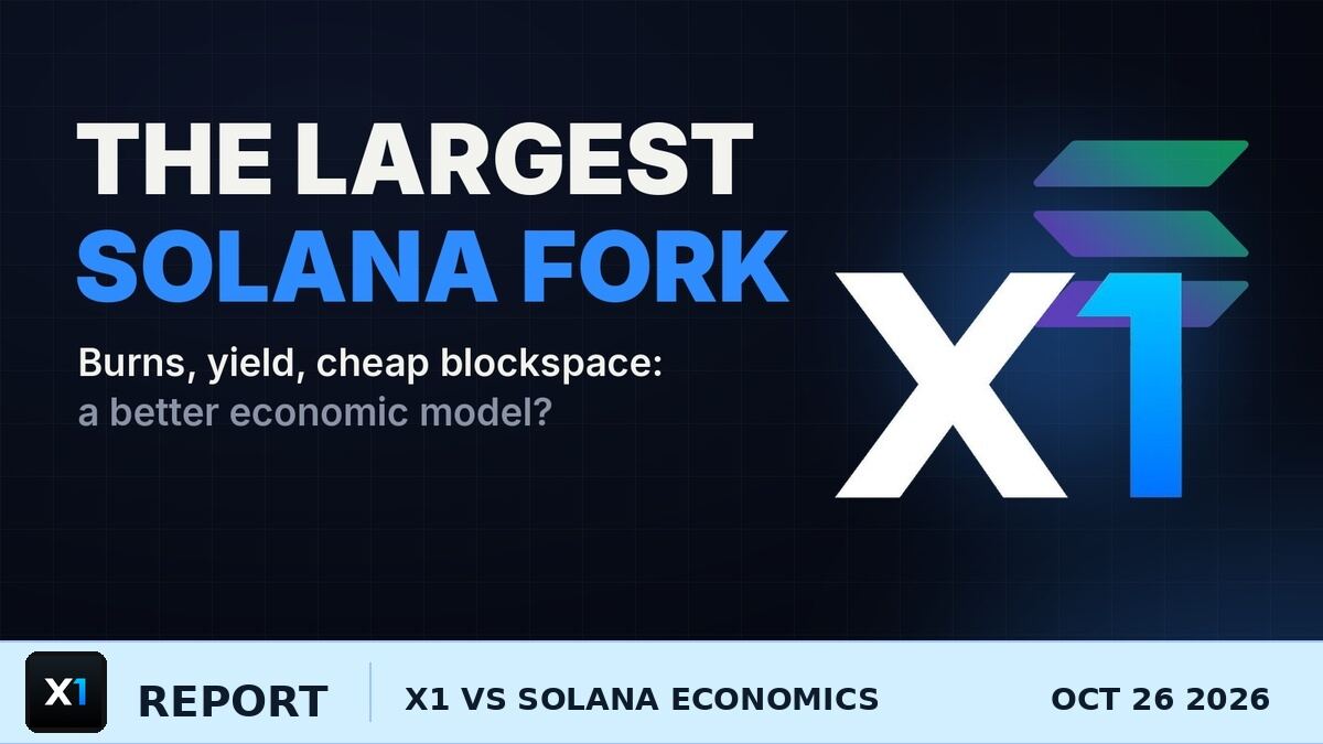 X1, the Largest Solana Fork, Bets on a Better Economic Model
