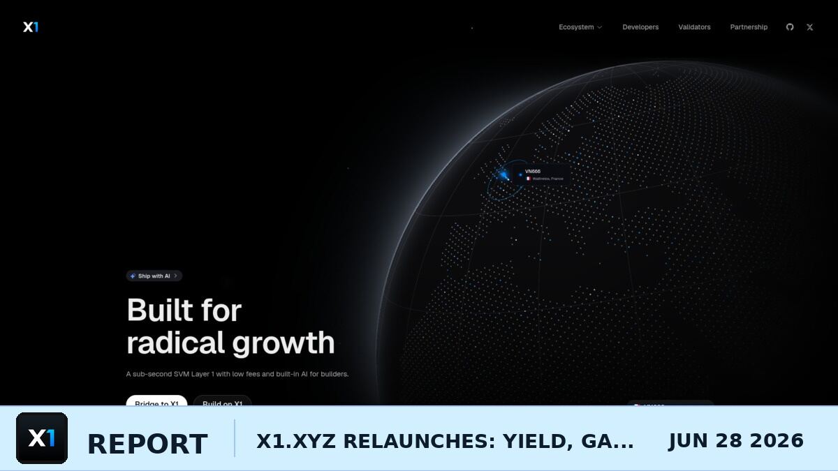 X1 Labs Drops a Silent Launch: New x1.xyz Reveals USDC.X Yield, Games Portal, Perps, and a Moon Party Countdown