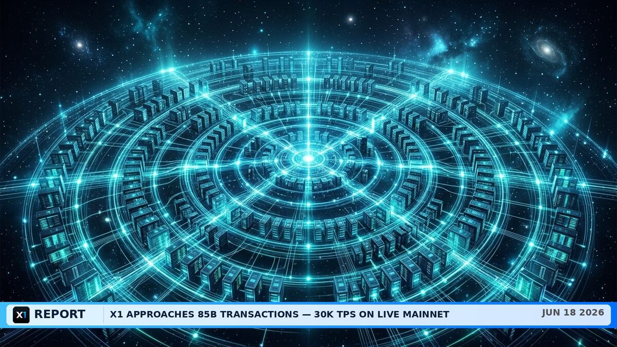 X1 Approaches 85 Billion Total Transactions as Network Throughput Surges