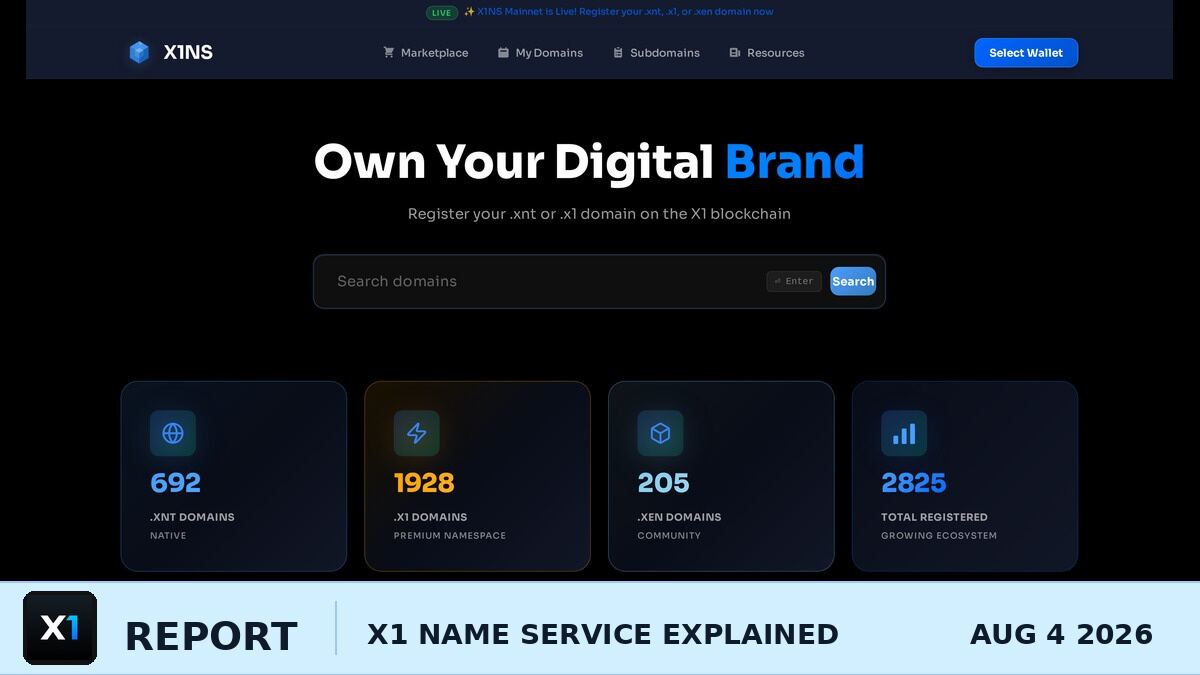 X1 Name Service Explained — How .x1, .xnt and .xen Domains Work